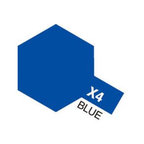 X-4 Blue, Acrylic Mini 10 ml (penselmaling, blank) - Tamiya